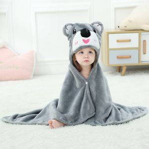 Michley coral cobertor de lã, cabeça de koala <span class=keywords><strong>animal</strong></span> 3d capuz macio recém-nascidos bebê desenho animado - Product Image 5