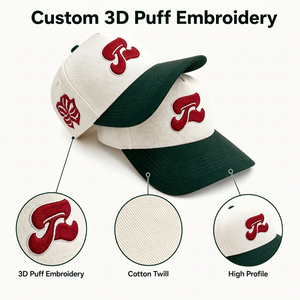 Cappellini Baseball 5 Pannelli 100% Cotone a Prezzo di Fabbrica, Logo Ricamato 3D Personalizzato, Cappello Sportivo per Uomo - Product Image 3