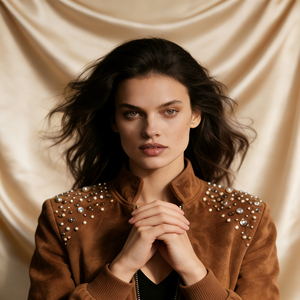 Offre Spéciale sur la Veste Bomber Premium Solide et Respirante Temu 2026 pour les Sorties Urbaines Modernes et les Événements Nocturnes Chics - Product Image 5