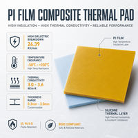 Film thermique PI 3.0W/mK, coussin thermique 24KV/mm, remplissage de joint en silicone à haute isolation pour module de puissance IGBT, onduleur EV, télécommunications