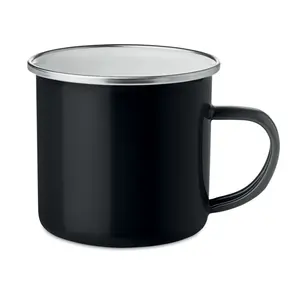 Tazza in metallo smaltato argentato, merchandising personalizzato - Product Image 1