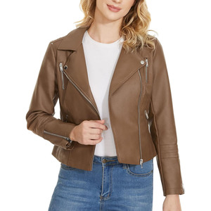 Veste en cuir pour femme de haute qualité professionnelle, respirante, légère, prix de gros pour veste en cuir pour femme - Product Image 4