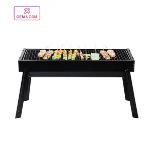 Luxe Barbecue Opvouwbare Outdoor Camping Houtskoolkachel Draagbare Opvouwbare Houtskool Bbq Grills Met Fornuis
