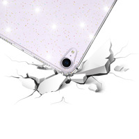 Nouvelle coque transparente scintillante pour iPad Mini 7 2024/Mini 6 2021 8,3 pouces, légère, en TPU souple, anti-rayures, protection contre les chocs, pare-chocs