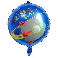 Grand ballon gonflable en aluminium en forme de vaisseau spatial, fusée, astronautes, OVNI pour joyeux anniversaire