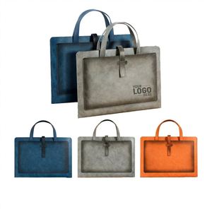 Leather Business Executive A4 <b>Document</b> <b>Bag</b> with Custom Logo and Handle for Promotional Use - Product Image 3
