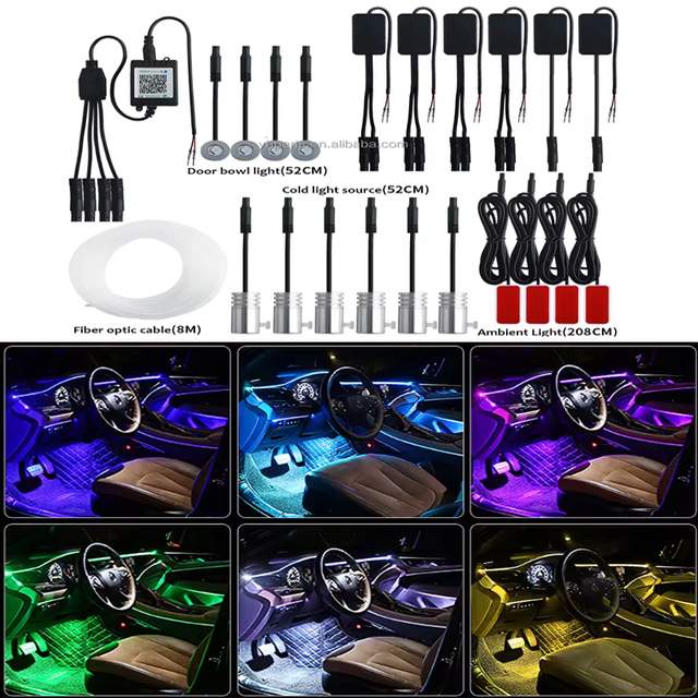 9/10/14 in 1 LED Car Decorative Ambient Light RGB Interior Universal USB Control Remote Car Panoramic Skylight Ambient Light