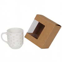 Boîtes d'expédition en carton ondulé rigide pour tasses, design haut de gamme, tasses en céramique personnalisées imprimées, boîtes en verre