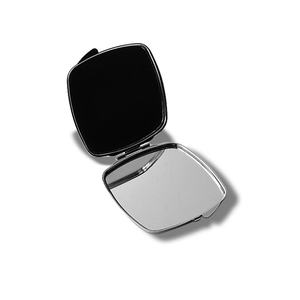 Personalized Name Simple Square Silver Stainless Steel Double Side <b>Compact</b> <b>Mirror</b> - Product Image 4