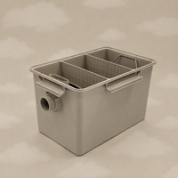 Filtre à graisse PE, intercepteur d'huile, filtre à pression, capacité de 100 L/heure, facile à nettoyer, pour hôtels, restaurants, traitement des eaux usées