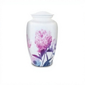 Pick Flower Memorial Urn Urna de cremación de aluminio para adultos para cenizas humanas con bolsa de terciopelo gratis - Product Image 1