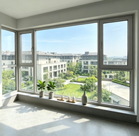 Ventana Abatible de Aluminio con Rotura de Puente Térmico y Doble Acristalamiento, Minimalista, para Villas de Lujo