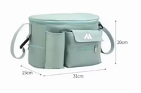 Sacs de rangement multifonctionnels pour maman avec logo personnalisé, accessoires d'organisation de poussette de bébé étanches à la mode, doublure en Oxford, fermeture éclair