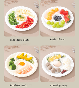 Piatto in Ceramica a Forma di Girandola da 10/12 Pollici, Vassoio per Servire Dim Sum e Frutta, Piatto Assortito per Cottura a Vapore per Casa - Product Image 5