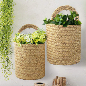 Cesta de almacenamiento tejida con algas marinas, cesta para colgar en la pared, estante de almacenamiento; cesta para plantas de jardín, cesta colgante tejida con caña de espino, colgante - Product Image 1