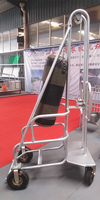 Chariot à roues manuel et électrique en acier inoxydable pour carcasses de porcs morts, nouveau modèle
