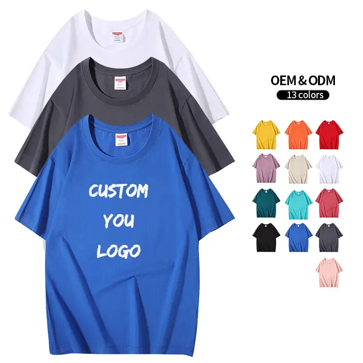 Custom Heavy Weight mens oversize T-shirt Print logo 100% cotton plus size tee shirt big and tall t-shirts loose fit t shirt