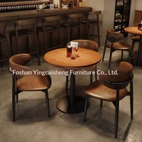 Ensemble de mobilier de restaurant en bois massif nordique, table et chaises de café commerciales pour pâtisserie, hôtellerie et projets de restauration