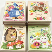 Carnet personnalisé en PU imprimé, motifs floraux et animaux, gaufrage UV, reliure parfaite, 170*240mm, 180 feuilles, 4 designs variés, sous film rétractable