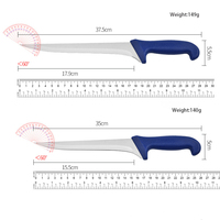 Nouveau couteau à filet en acier inoxydable pour la pêche, couteaux de cuisine avec manche en plastique pour la cuisson, la pêche en plein air, la chasse et le camping