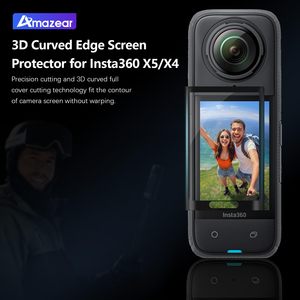 Amazear Protecteur d'écran en verre trempé anti-empreinte digitale de haute qualité Smooth Touch Curved HD Oil Resistant Insta360 Accessories - Product Image 2