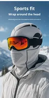 Bonnet en tricot de nylon unisexe respirant, couvre-tête de casque de ski, protection des oreilles, masque facial 3 en 1 anti-froid, anti-gel