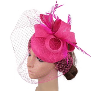 Cappello Vintage Europeo da Donna con Piume e Rete, Velo da Sposa, Copricapo per Feste e Spettacoli - Product Image 4