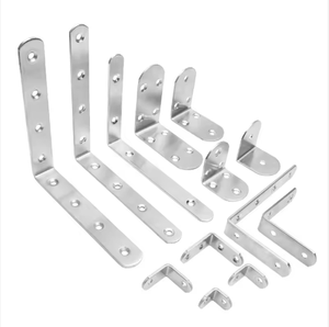 Support d'angle en acier inoxydable Construction Utilisation épaissie à 90 degrés Connecteur standard de surface brossée simple face Marque Haofeng - Product Image 1