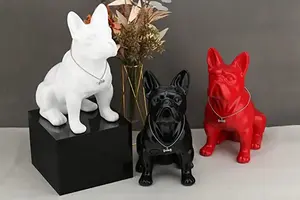 Fabrika outlet eko dostu işık köpek reçine sanat heykel ev dekorasyonu için