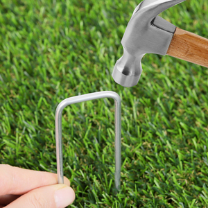 Cheap Price Lawn <b>Artificial</b> <b>Grass</b> Galvanized Landscape Staples Turf Nail/6 Inch Gauge Galvanized U Shaped Nail - Product Image 4