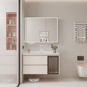 Nuevo Gabinete con Espejo LED Impermeable <span class=keywords><strong>INTERLAN</strong></span>, Moderno, de Acero Inoxidable y Aleación de Aluminio, 60 cm, para Baño, Hotel, Farmacia - Product Image 2