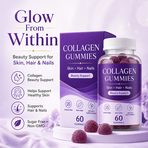 Complément alimentaire en gommes de collagène 500 mg avec 250 mcg de biotine, 50 mg d'acide hyaluronique, 60 unités, soins de beauté pour femmes, usine ODM - Product Image 5