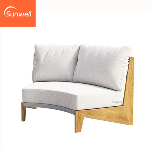 Ensemble de meubles d'extérieur en bois de teck sièges de <span class=keywords><strong>salon</strong></span> modulaires canapé sectionnel de <span class=keywords><strong>jardin</strong></span> rond pour la vie en plein air meubles d'arrière-cour - Product Image 6