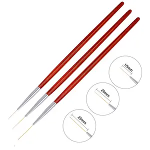 3pcs Nail Art Drawing Striping Liner Pen Brush DIY Painting Flower Drawing Lines Manicure Nails Design Professional for Nails