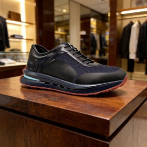 Sneakers à lacets pour hommes personnalisables - Tige en cuir véritable, semelle intermédiaire/doublure en peau de porc, semelle extérieure en caoutchouc |   Terracotta marine |   OEM/ODM - Product Image 5