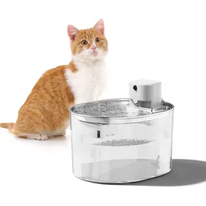 2.2L Wireless Pet Water Feeder Cordless Dog Cat Water Fountain Ultrafiltration Filter Radar Smart Sensor Water Dispenser For Cat