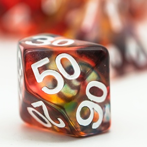 Para Udixi Logo personalizable Mazmorras y dragones en forma poliédrica Juego de dados RPG de resina Esmalte Rojo Dados de resina de <span class=keywords><strong>color</strong></span> personalizado - Product Image 2