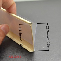 Porte-étiquettes en plastique PVC transparent, bande en plastique extrudé, porte-étiquettes de prix pour supermarché, porte-étiquettes de prix pour étagère, porte-ticket