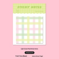 Blocs-notes autocollants à motif écossais, forte adhérence, notes de message quadrillées pour étudiants, bloc-notes frais, vente en gros