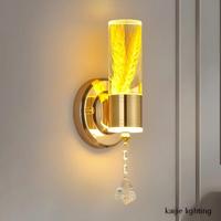 Applique murale LED Kaijie Lighting Luxury Gold pour chambre à coucher, salon, couloir