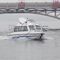 Nuevo Bote de Pasajeros de 21.3 Pies/6.5 m, Resistente y Rápido, Bote con Cabina de FRP, Bote de Pesca con Media Cabina, Yate Deportivo Acuático Pequeño para 10 Personas