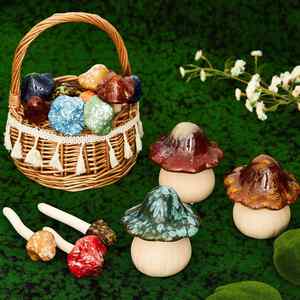 Hongo de Cerámica para Jardín, Adorno de Cerámica para Jardín de Hadas, Estacas para Plantas, Accesorios de Jardinería - Product Image 6