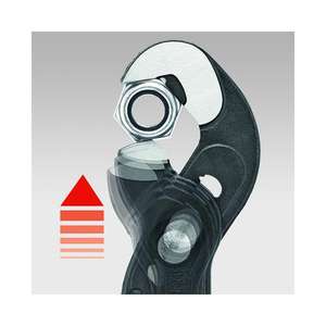 KNIPEX - 87 41 250 SB Llave de juntas de deslizamiento múltiple gris atramentado, cabeza pulida, mangos con revestimiento de plástico antideslizante - Product Image 2