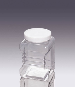 2021 Bán Hàng Phổ Biến 770 Gam 1050 Gam Vuông Nhựa Trong Suốt Hộp Hình Chữ Nhật Có Tay Cầm Nắp Dễ Dàng Grip Side 4Oz Nhựa <span class=keywords><strong>Jar</strong></span> - Product Image 1