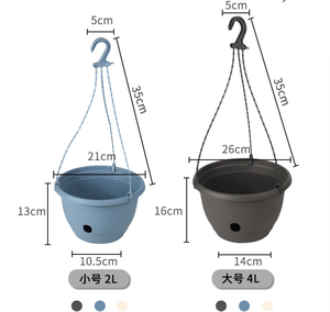 8/ Hanging Planter <b>Pots</b>,Round Basket <b>Succulent</b> Flower Plant <b>Pot</b> Container for Indoor Outdoor Garden Balcony Wall - Product Image 2