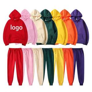 Conjunto de Sudadera y Pantalones Deportivos Casuales con Estampado Personalizado y Bordado, Ecológicos, Unisex, Talla Grande para Hombre - Product Image 1