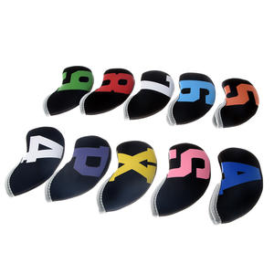 Couvercle de tige de fer de golf grand numéro 10 pièces matériau de plongée housse de protection de tête de queue avec impression en 3 couleurs et fermeture magnétique - Product Image 2