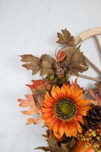 Good Quality Autumn <b>Halloween</b> <b>Decorative</b> Flowers Wreath 24inch <b>Halloween</b> Pumpkin Wreath for <b>Front</b> <b>Door</b> - Product Image 5