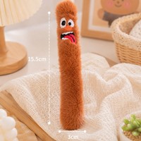 Meilleure vente transfrontalière : Pendentif en peluche amusant en forme de citrouille d'Halloween, porte-clés créatif en forme de baguette, breloque décorative pour sac, figurine