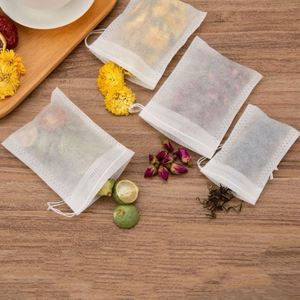 Bolsa de filtro con cordón de tela no tejida sin blanquear de grado alimenticio para té a granel, té de flores, especias, hierbas medicinales y té de baño - Product Image 2